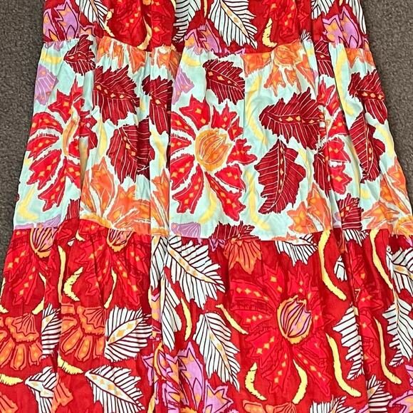Omika Anthropologie Floral V-Neck Sleeveless Maxi Dress - Picture 8 of 10